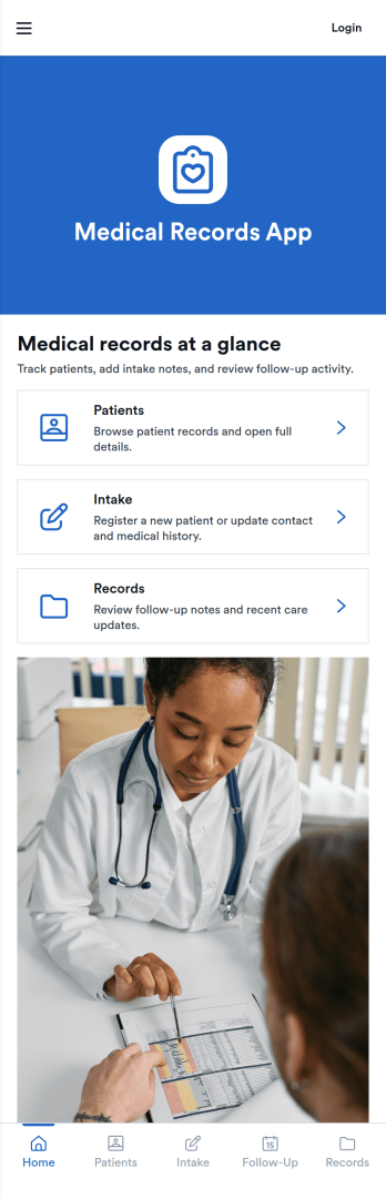 Medical Records App Template
