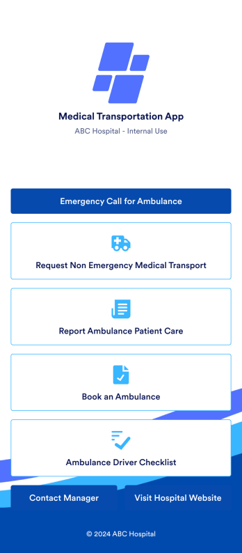 Medical Transportation App Template