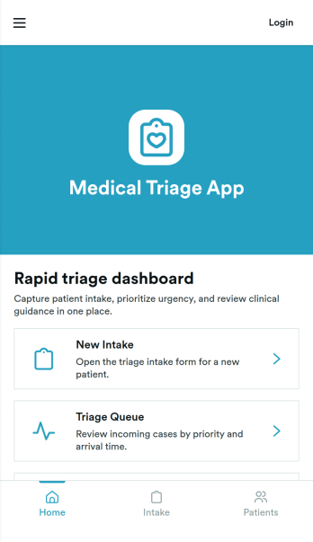 Medical Triage App Template