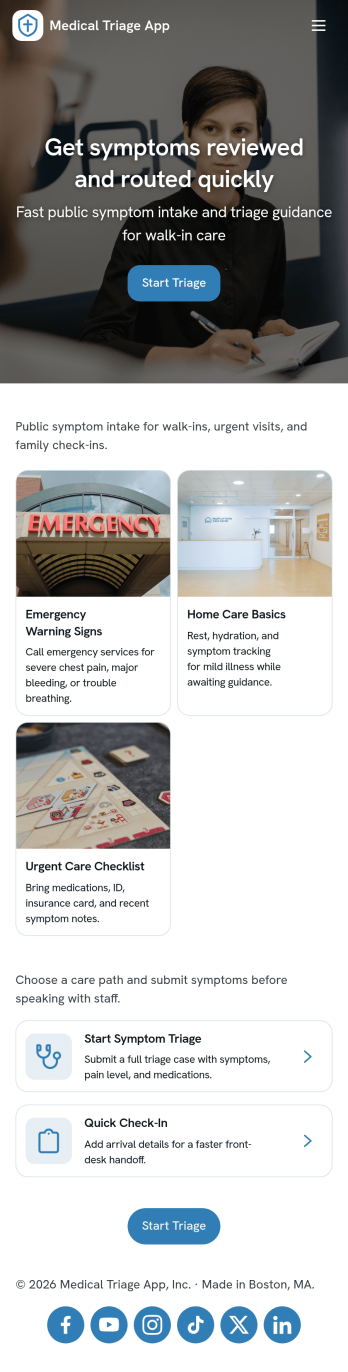 Medical Triage App Template