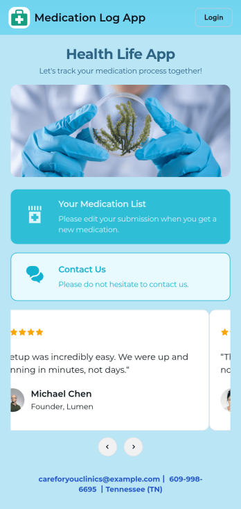 Medication Log App Template