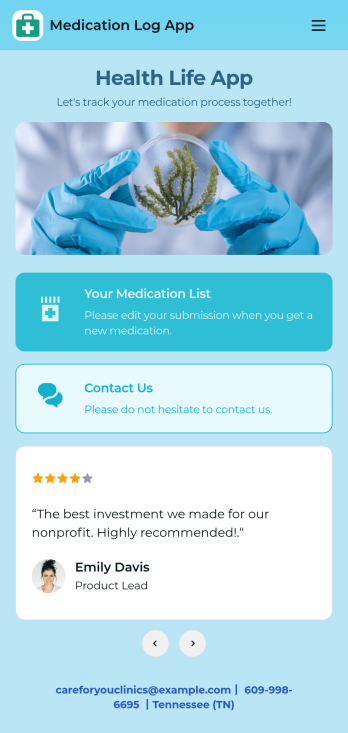 Medication Log App Template