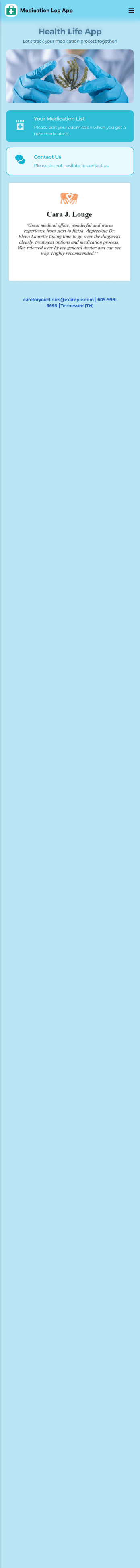 Medication Log App Template