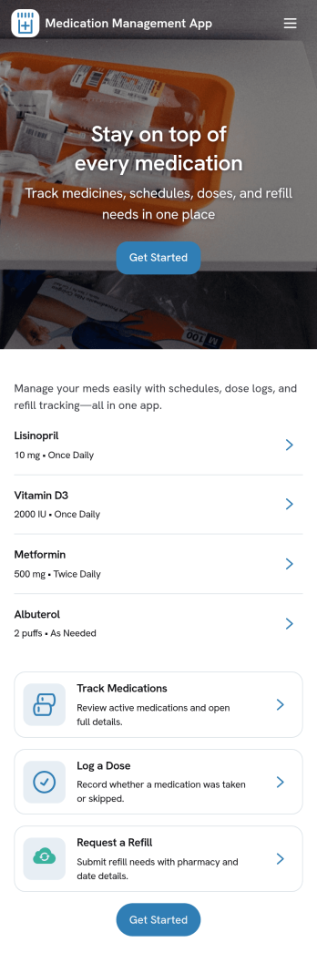 Medication Management App Template