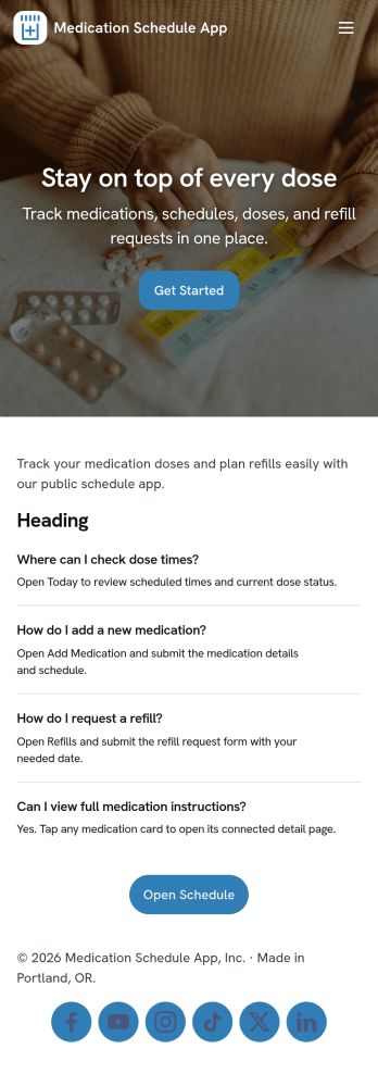 Medication Schedule App Template