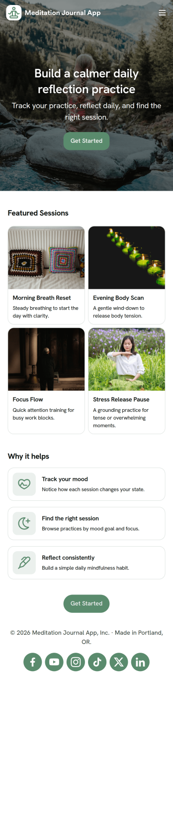 Meditation Journal App Template