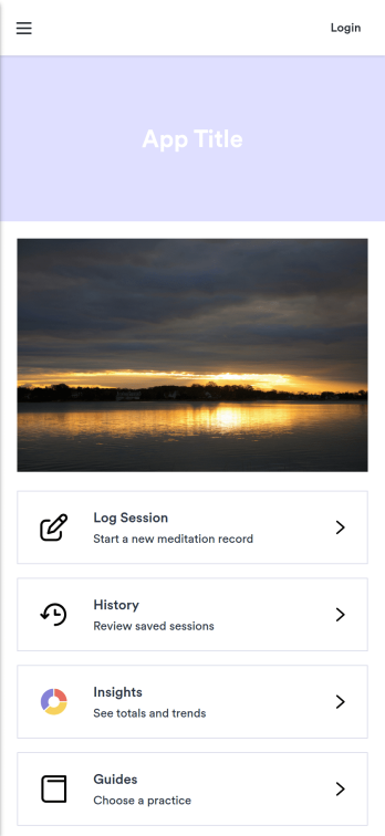 Meditation Tracker App Template