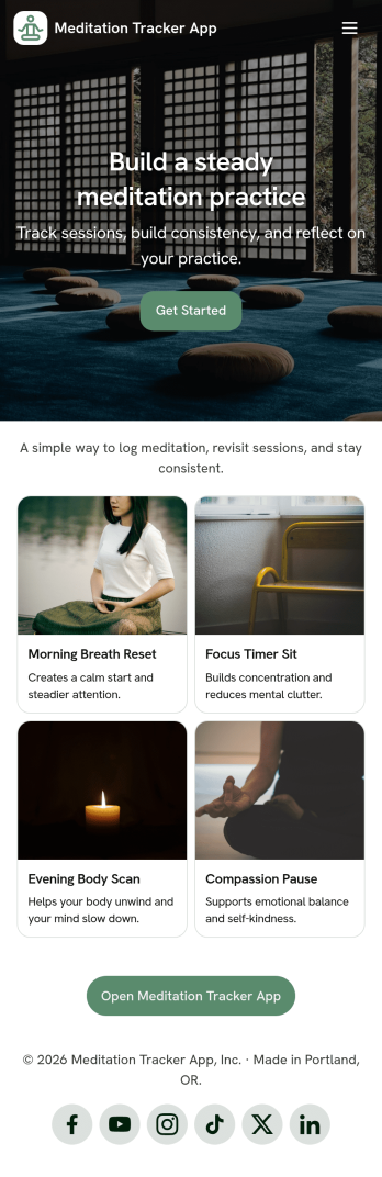 Meditation Tracker App Template