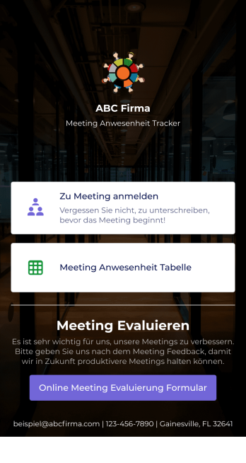 Meeting Anmeldung App
