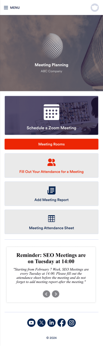 Meeting Planning App Template