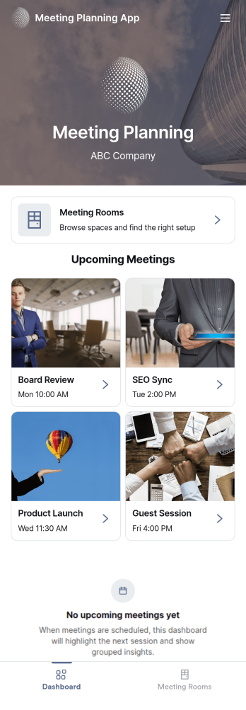 Meeting Planning App Template
