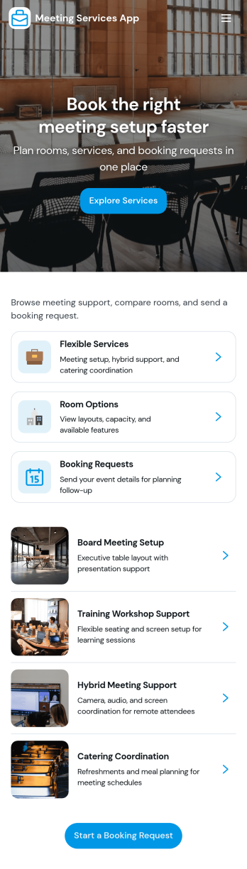 Meeting Services App Template
