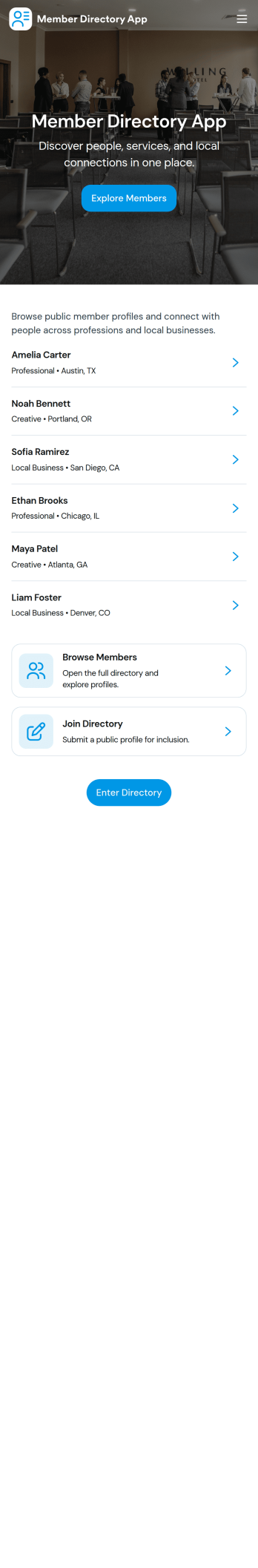 Member Directory App Template