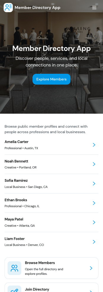 Member Directory App Template