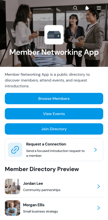 Member Networking App Template
