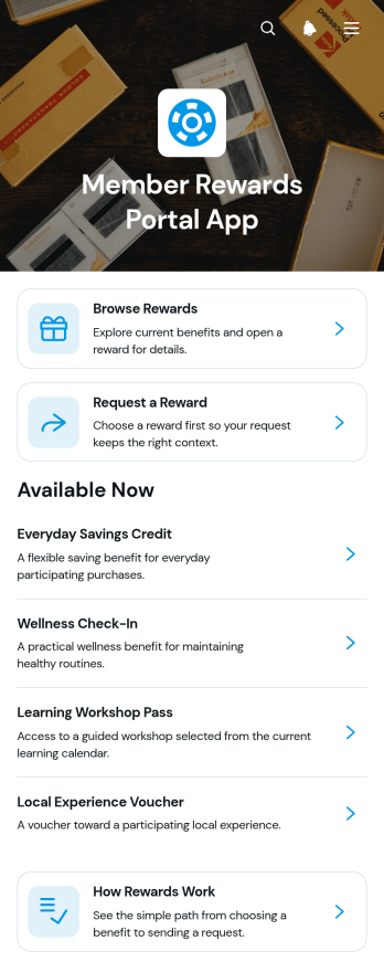 Member Rewards Portal App Template