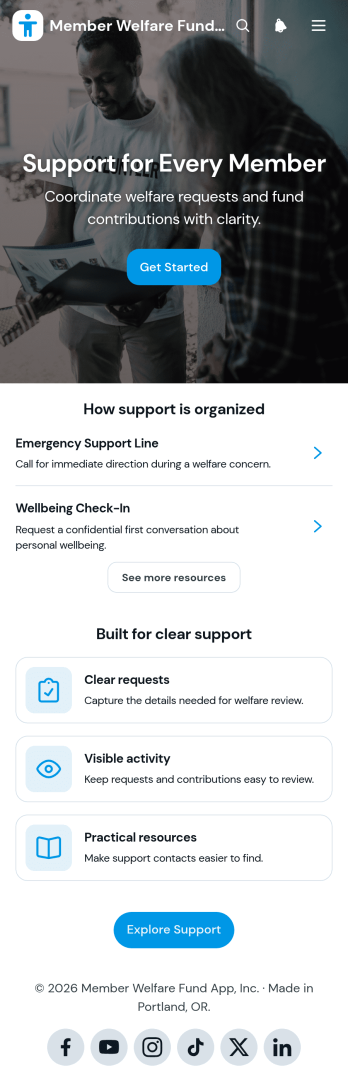 Member Welfare Fund App Template