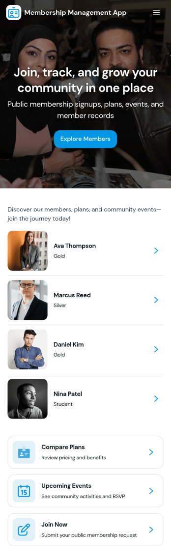 Membership Management App Template