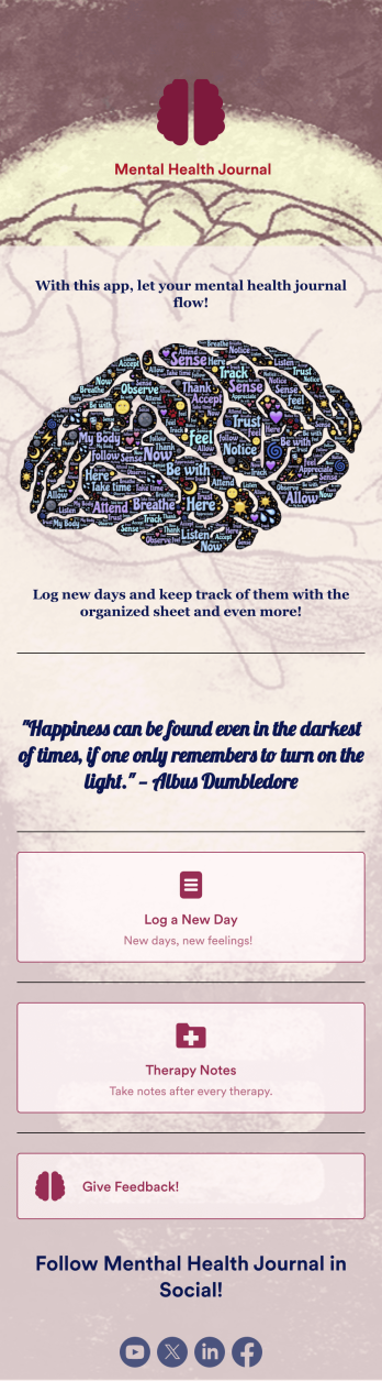 Mental Health Journal App Template