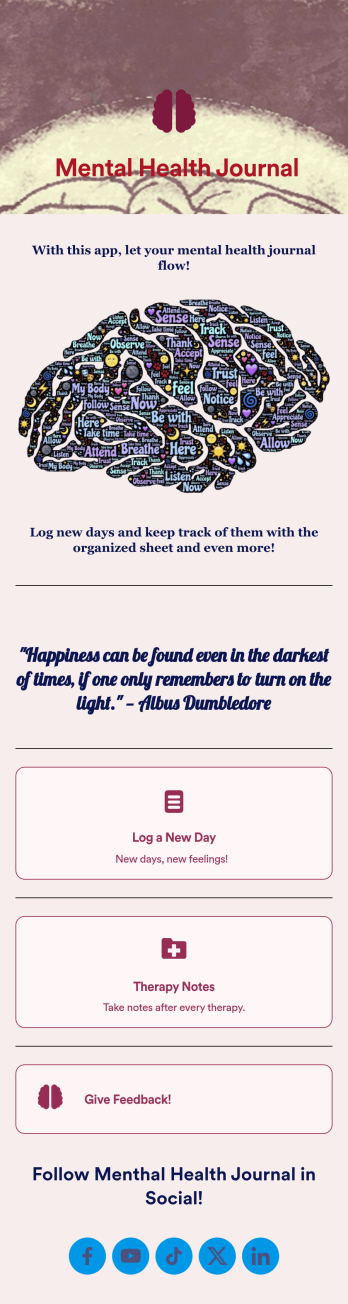 Mental Health Journal App Template