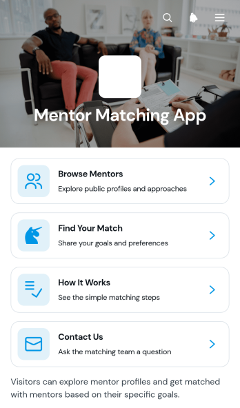 Mentor Matching App Template