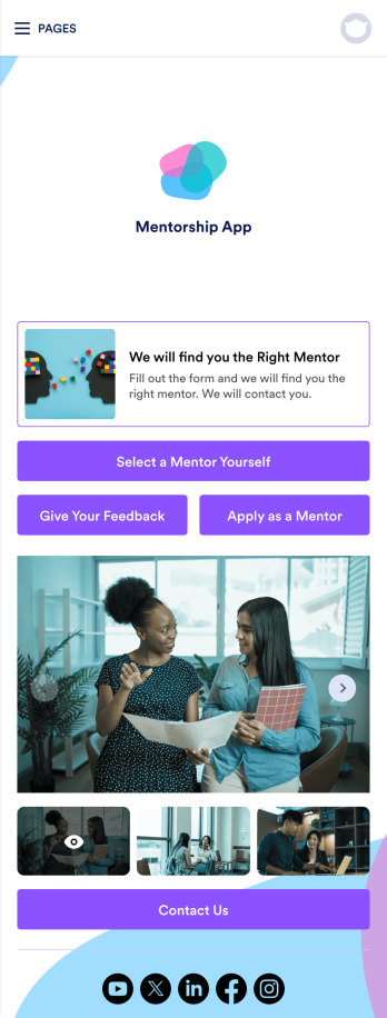 Mentorship App Template