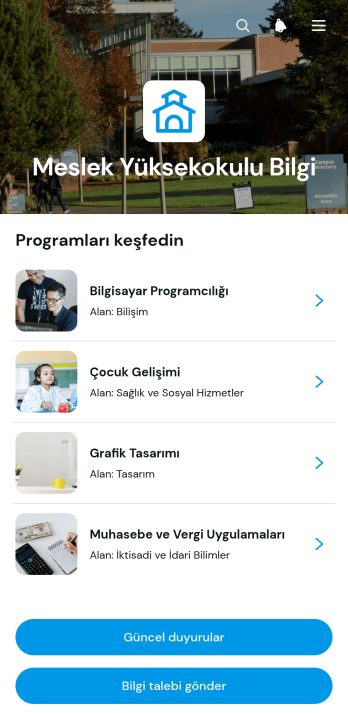 Meslek Yüksekokulu Bilgi Uygulama Șablonu