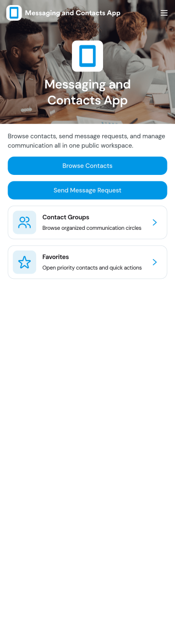 Messaging and Contacts App Template
