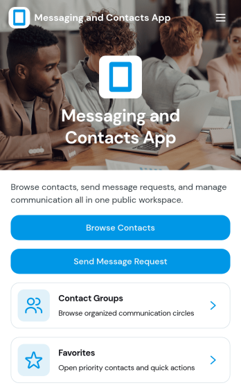 Messaging and Contacts App Template