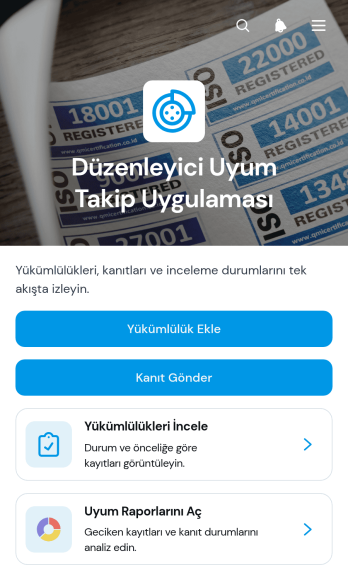 Mevzuat Uyumluluğu Takip Uygulama Șablonu