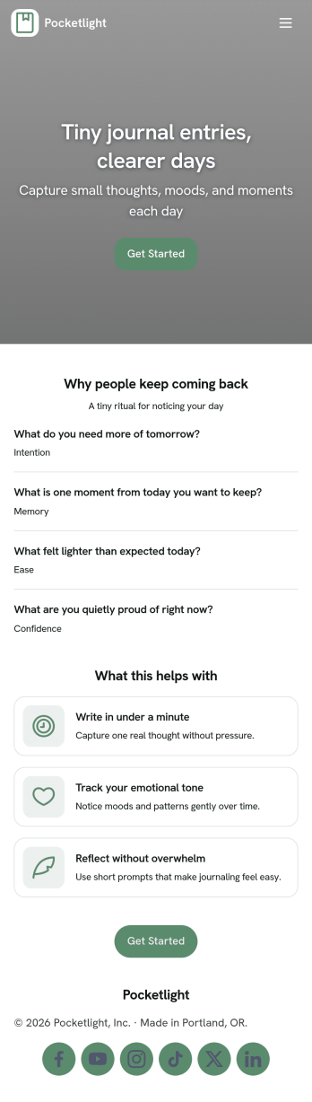 Micro Journaling App Template