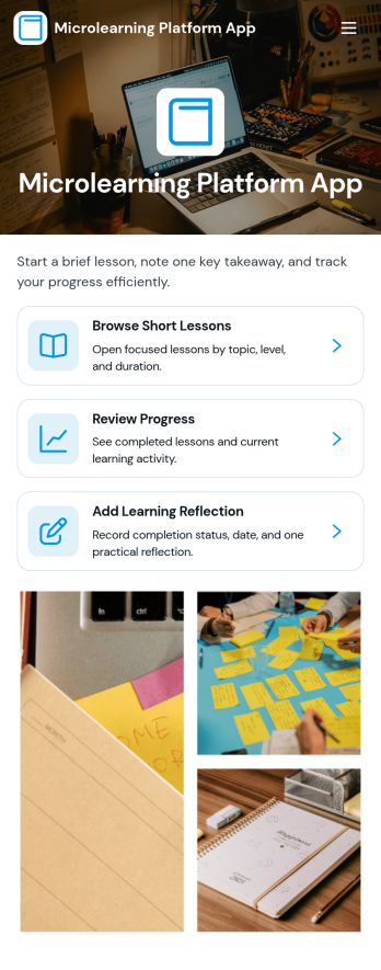 Microlearning Platform App Template