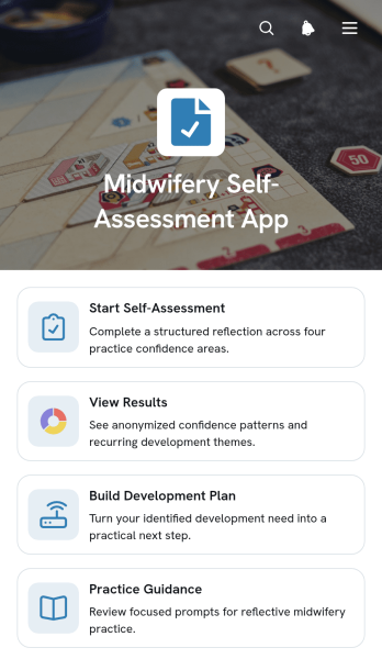 Midwifery Self-Assessment App Template
