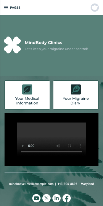Migraine Diary App Template