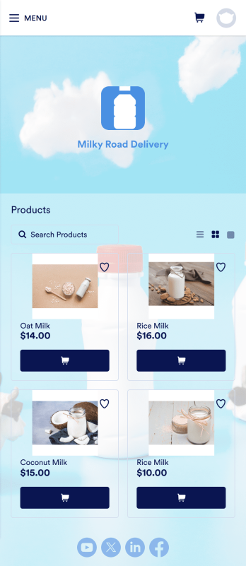 Milk Delivery App Template