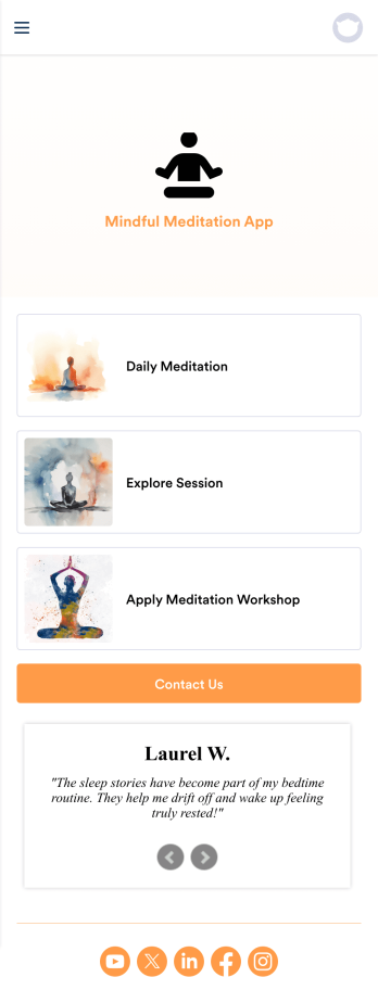 Mindful Meditation App Template