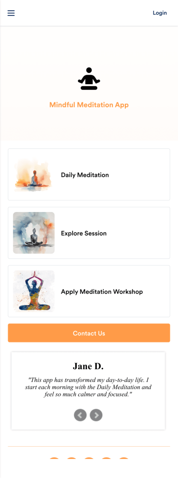 Mindful Meditation App Template