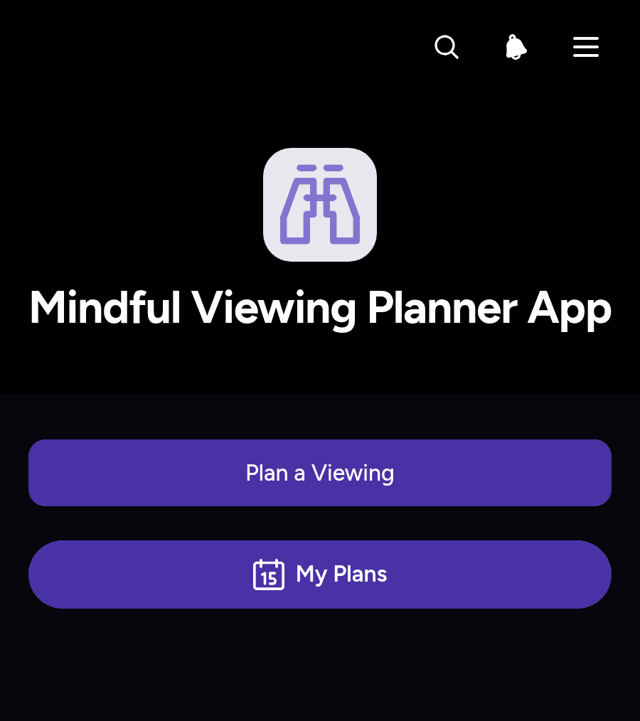 Mindful Viewing Planner App Template | Jotform