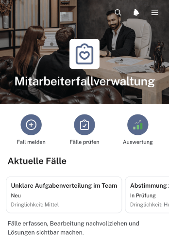 Mitarbeiter-Fallmanagement-App
