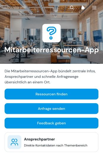 Mitarbeiterressourcen-App