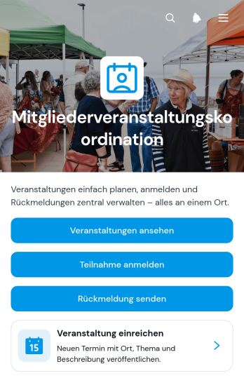 Mitgliederveranstaltungs-App