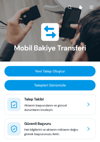 Mobil Bakiye Transferi Uygulama Șablonu
