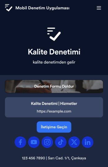 Mobil Denetim Uygulama Șablonu