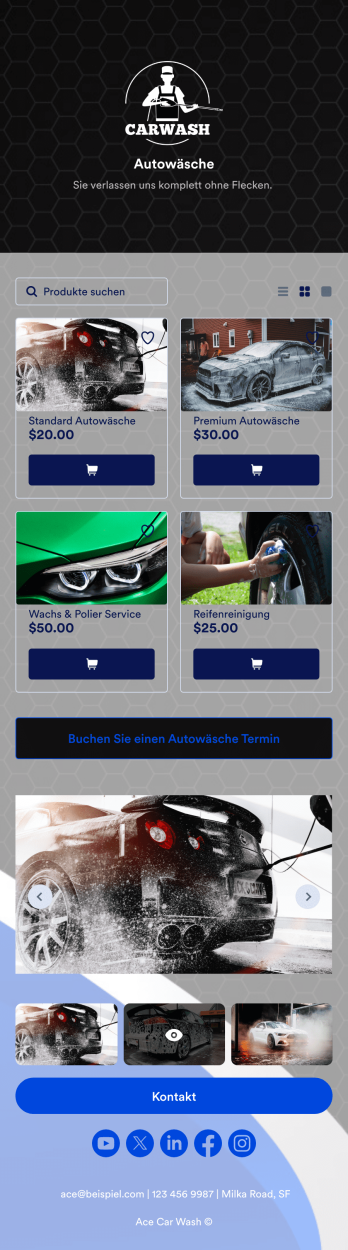 Mobile Autowäsche App Template