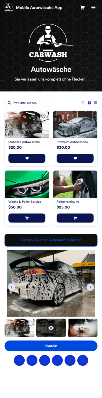 Mobile Autowäsche App