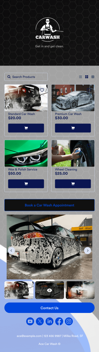 Custom Mobile Car Wash App