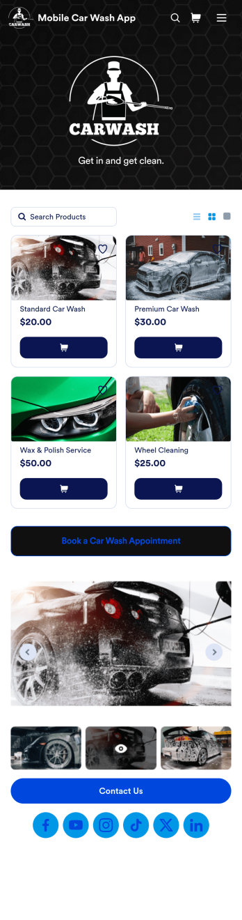 Custom Mobile Car Wash App