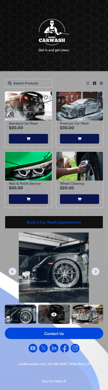 Mobile Car Wash App Template