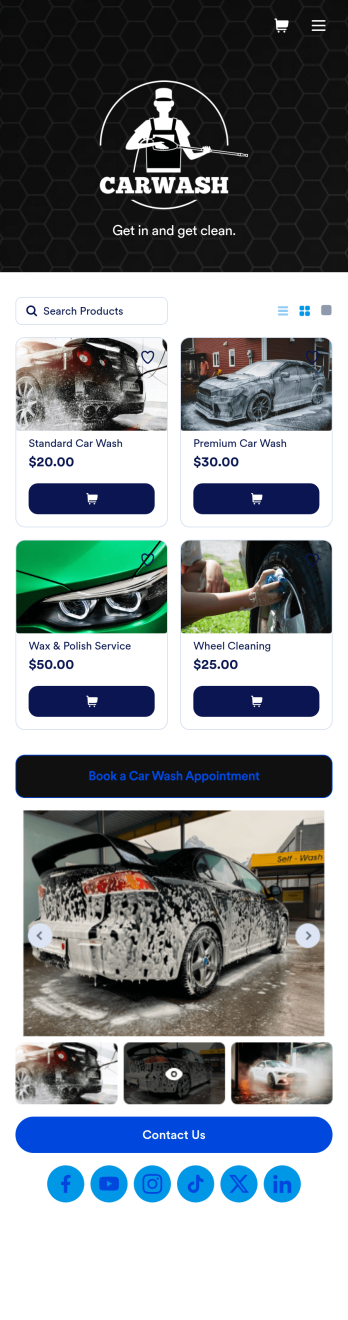 Custom Mobile Car Wash App