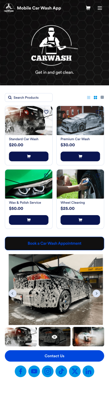 Custom Mobile Car Wash App